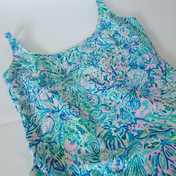 Lilly Pulitzer Brin One Piece Swimsuit Women’s Size 10 Scoop Back - Picture 3 of 9